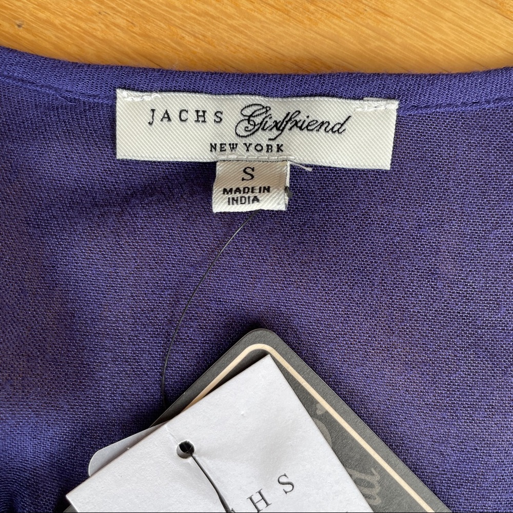 🆕 JACHS Girlfriend Navy Embellished Top - Picture 7 of 8